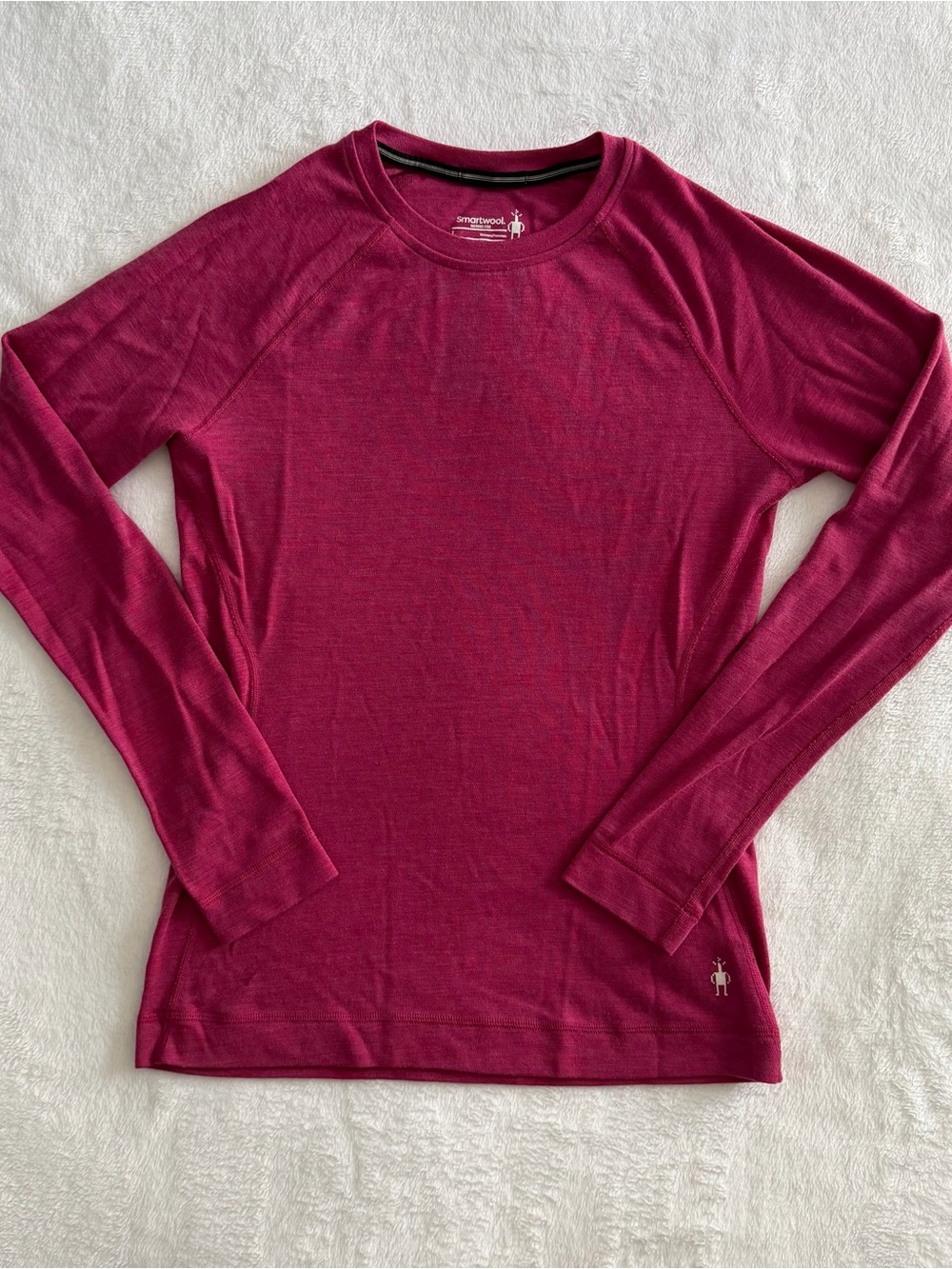 Smartwool Womens Merino 250 Long Sleeve Shirt 100% Merino Wool Pink Size Large
